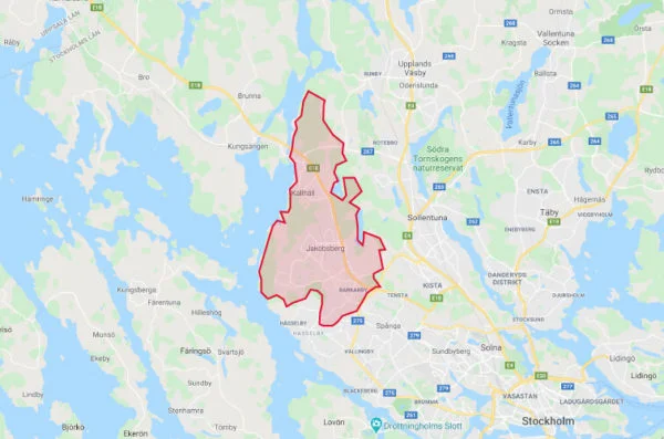 Karta över Järfälla