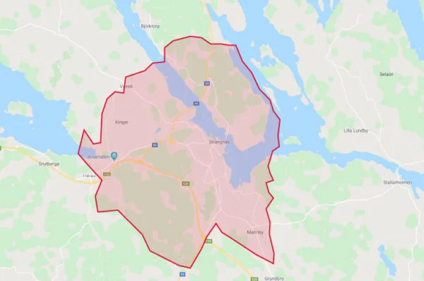 Karta över Stängnäs.